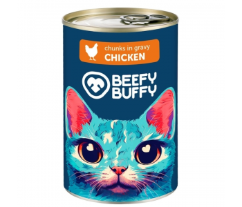 BEEFY BUFFY хапки в сос с пилешко за котки, 415 г
